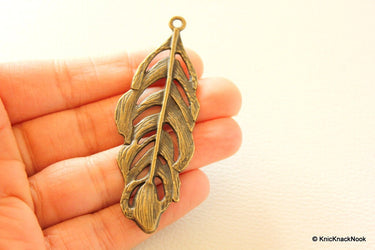 Leaf Bronze Long Pendant